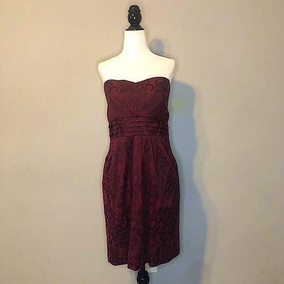 Paisley Print Pocketed Strapless Dress - Picture 3 of 13